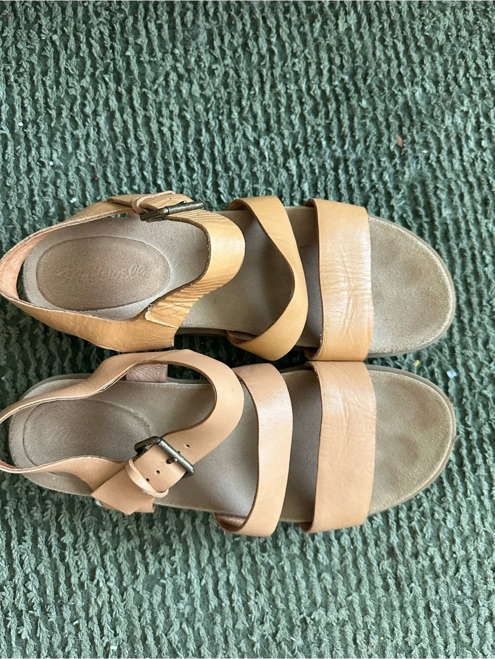 Madewell sz 10 Women’s Tan Leather Buckle Strap Sandals - Picture 7 of 8